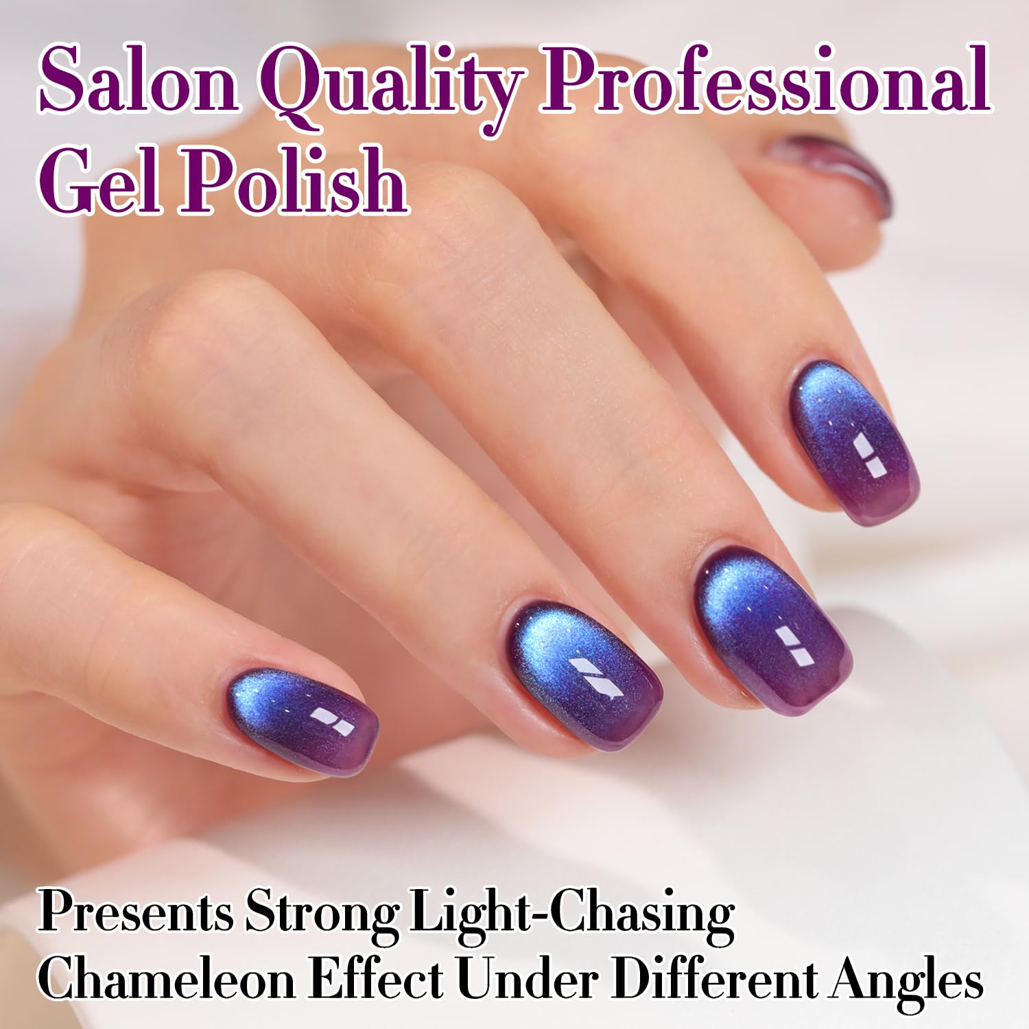 Double Rhythm nails before and after application showing dramatic shine