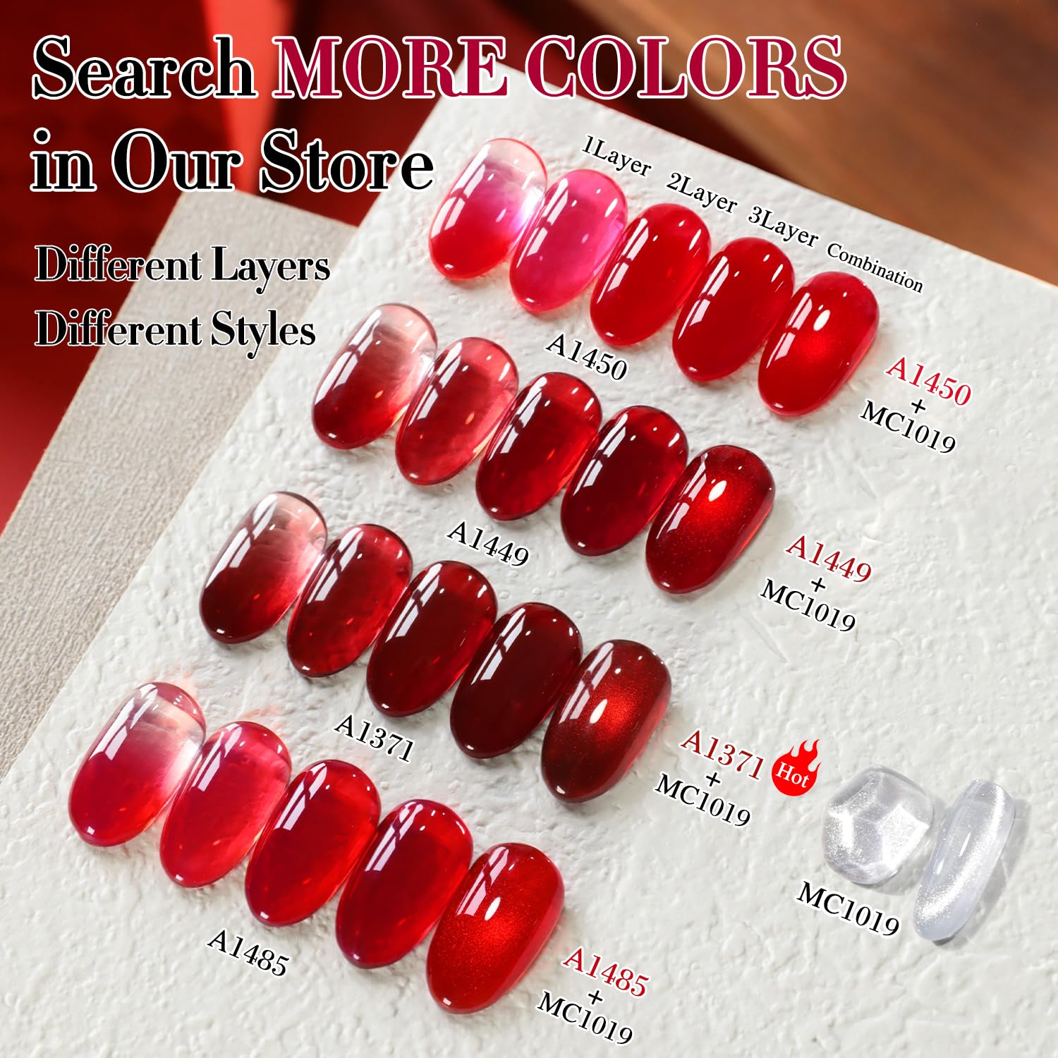 Double Rhythm on nails three coats showing deeper jelly color and depth