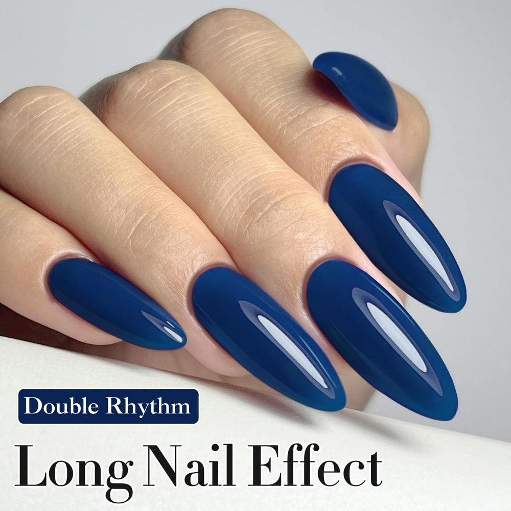 Double Rhythm nail swatch stick displaying layered navy depth for color selection