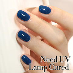Double Rhythm swatches on nail tips illustrating buildable coverage and finish