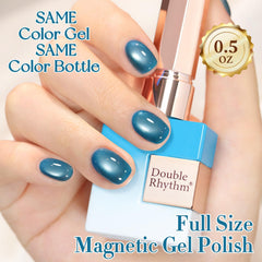 Double Rhythm swatch over white base showing soft translucent shimmer benefit