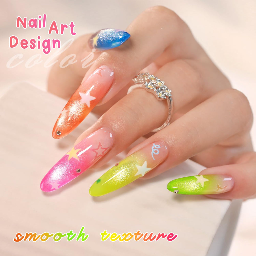 Double Rhythm applied on natural nails demonstrating durable glossy finish
