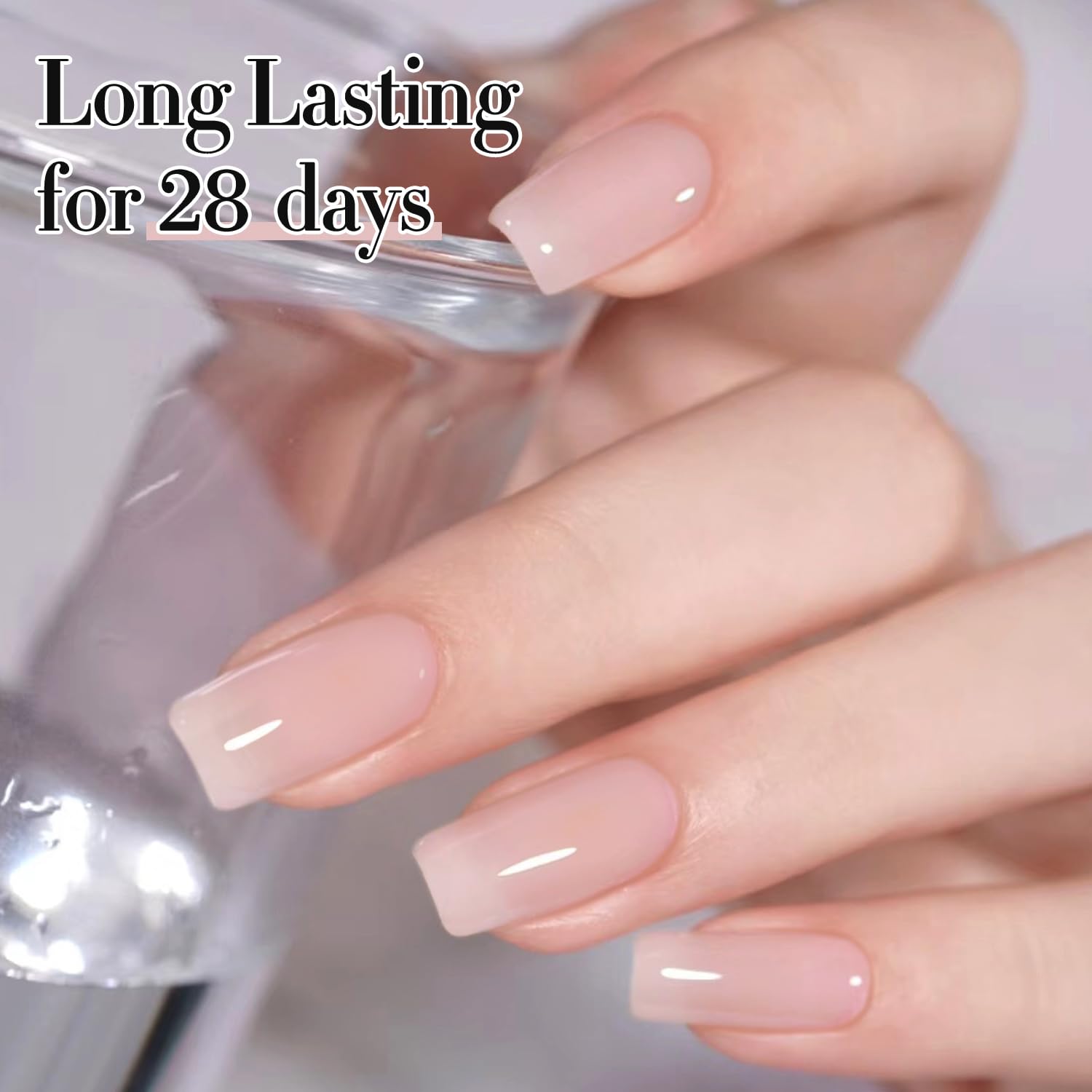 Double Rhythm brush stroke of jelly polish showing smooth texture and even coverage