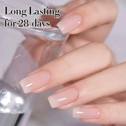 Double Rhythm brush stroke of jelly polish showing smooth texture and even coverage