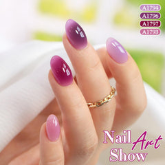 Double Rhythm finished manicure lifestyle image showing subtle, wearable pastel