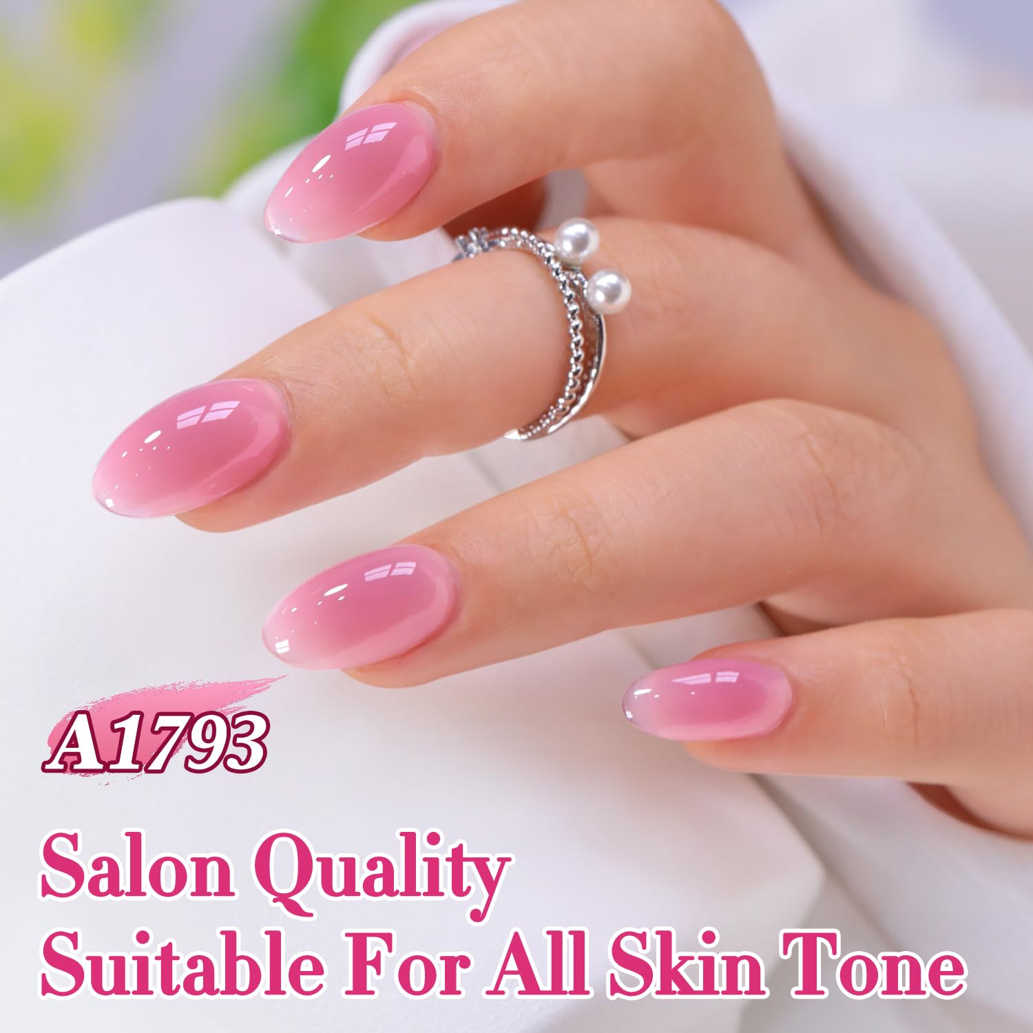 Double Rhythm application on fingers showing even coats and natural-looking result