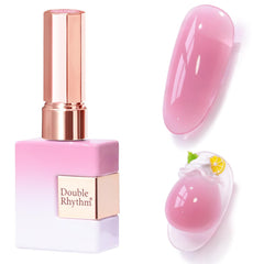 Double Rhythm front bottle view showing pale purple translucent color and easy identification