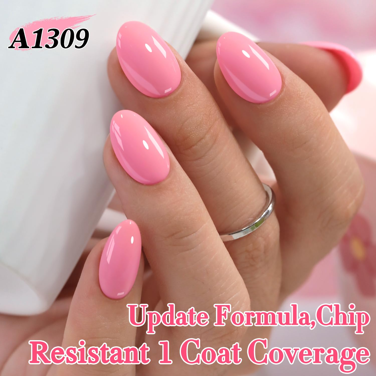 Double Rhythm bottle staged in a lifestyle scene showing at-home manicure appeal
