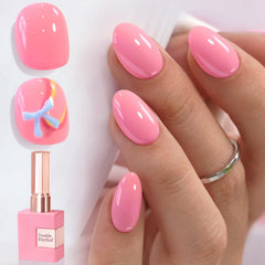 Double Rhythm front bottle showing peach pink shade and clear labeling for easy selection
