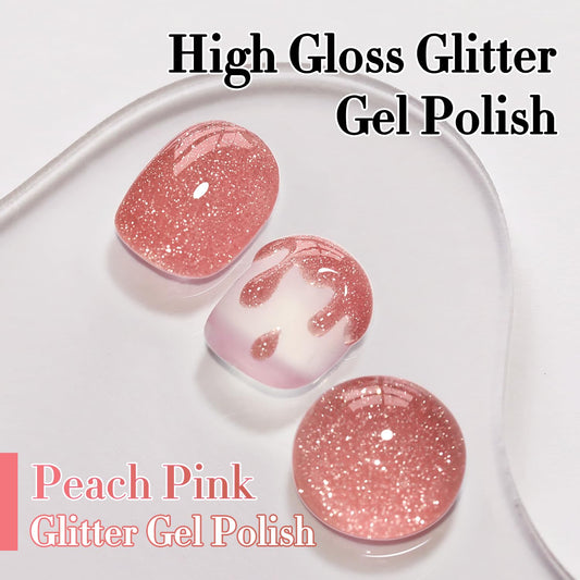 Double Rhythm close-up of gel texture highlighting smooth micro-glitter finish