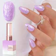 Double Rhythm bottle front view showing pearl purple color and glossy finish