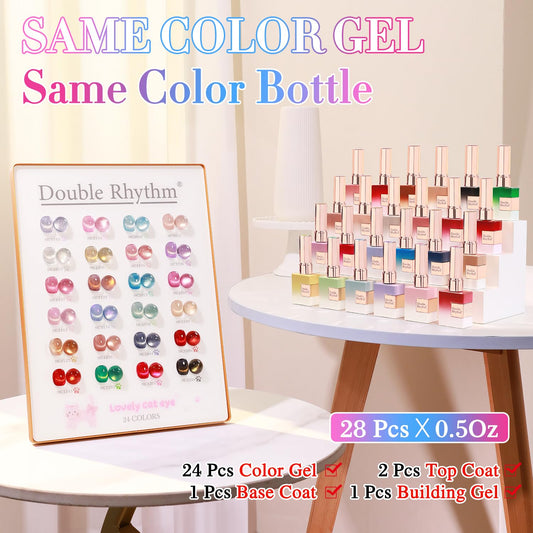 Double Rhythm bottle close-up label highlighting rich pigment and clarity
