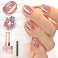 Double Rhythm bottle front view showing rose nude shade and 15ml capacity benefit