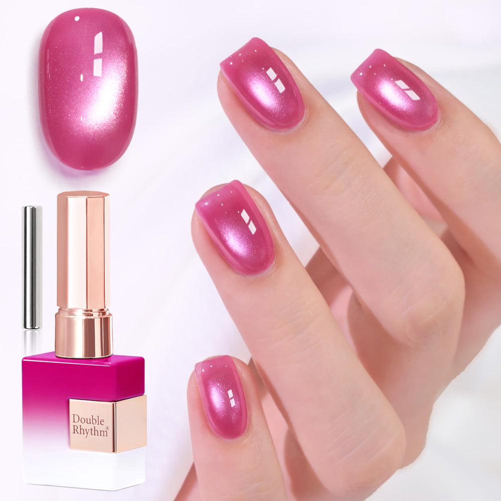 Double Rhythm front bottle showing rose purple shade and 15ml size for easy use