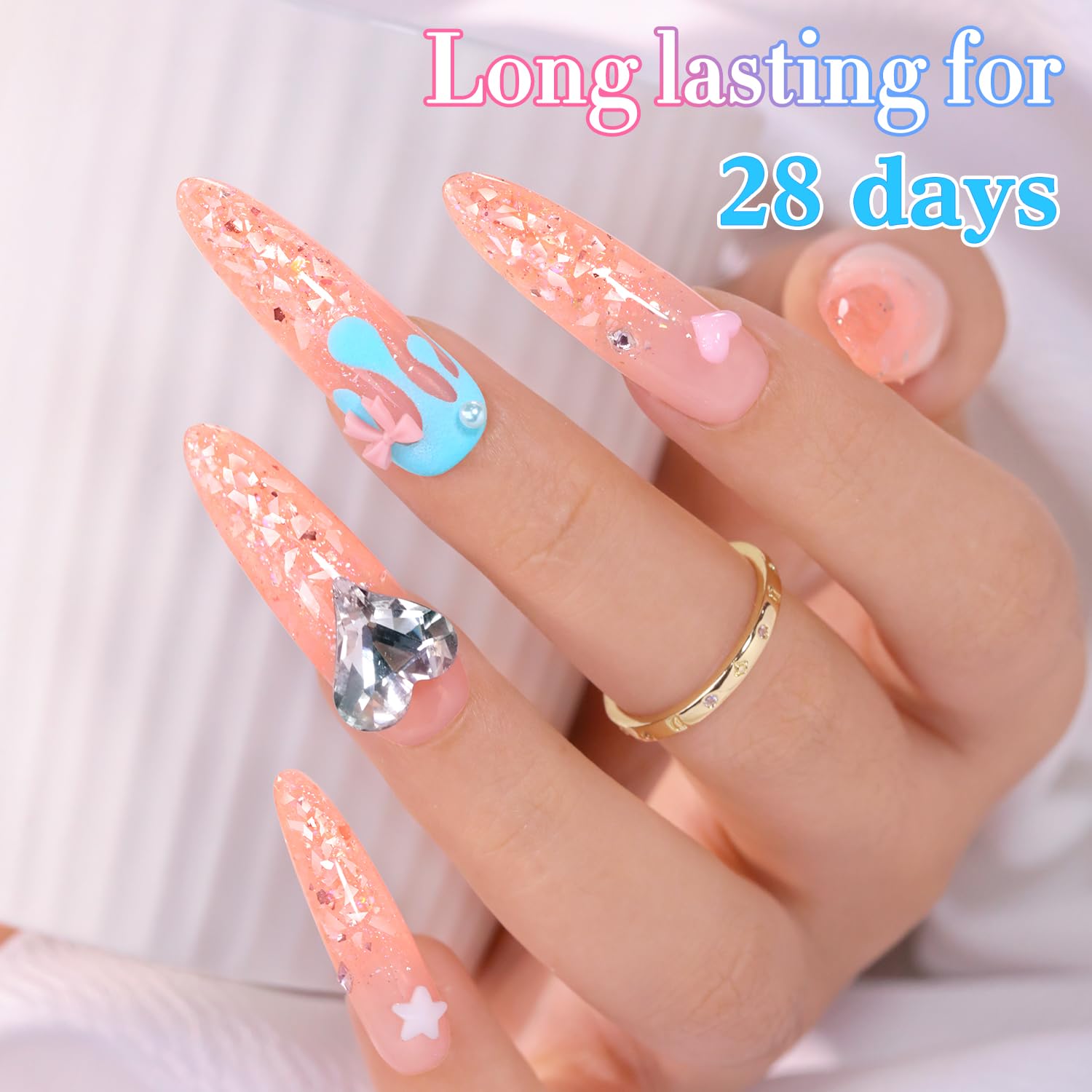 Double Rhythm salon manicure scene showing finished nails for professional-looking results at home