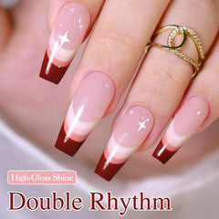Double Rhythm scale comparison with hand beside bottle to show bottle size