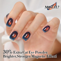 Hand model wearing Double Rhythm polish to show real-scale color depth and shimmer