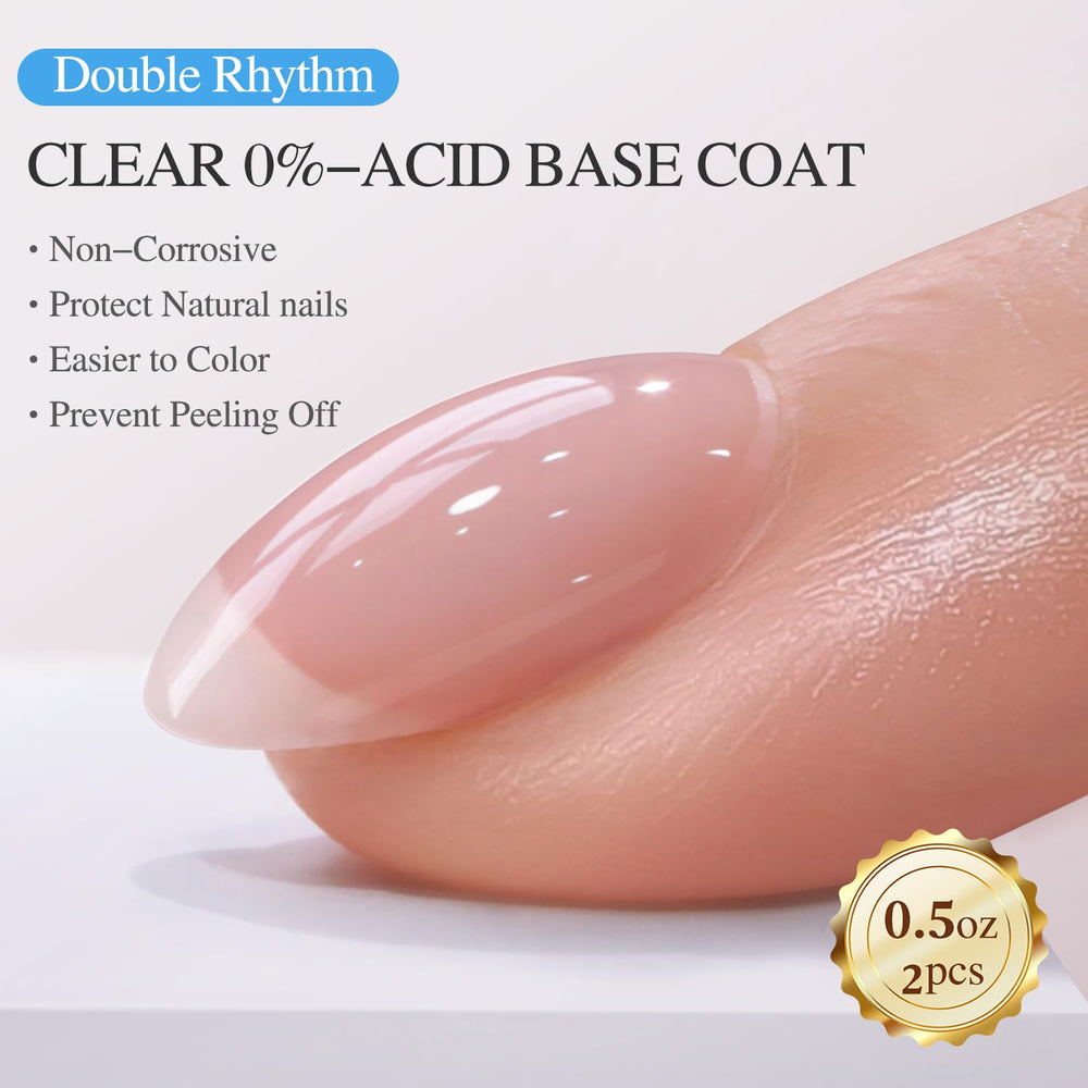 Double Rhythm silver base coat label closeup showing safe formula