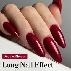 Double Rhythm 15ml bottle held by hand illustrating compact travel-friendly size