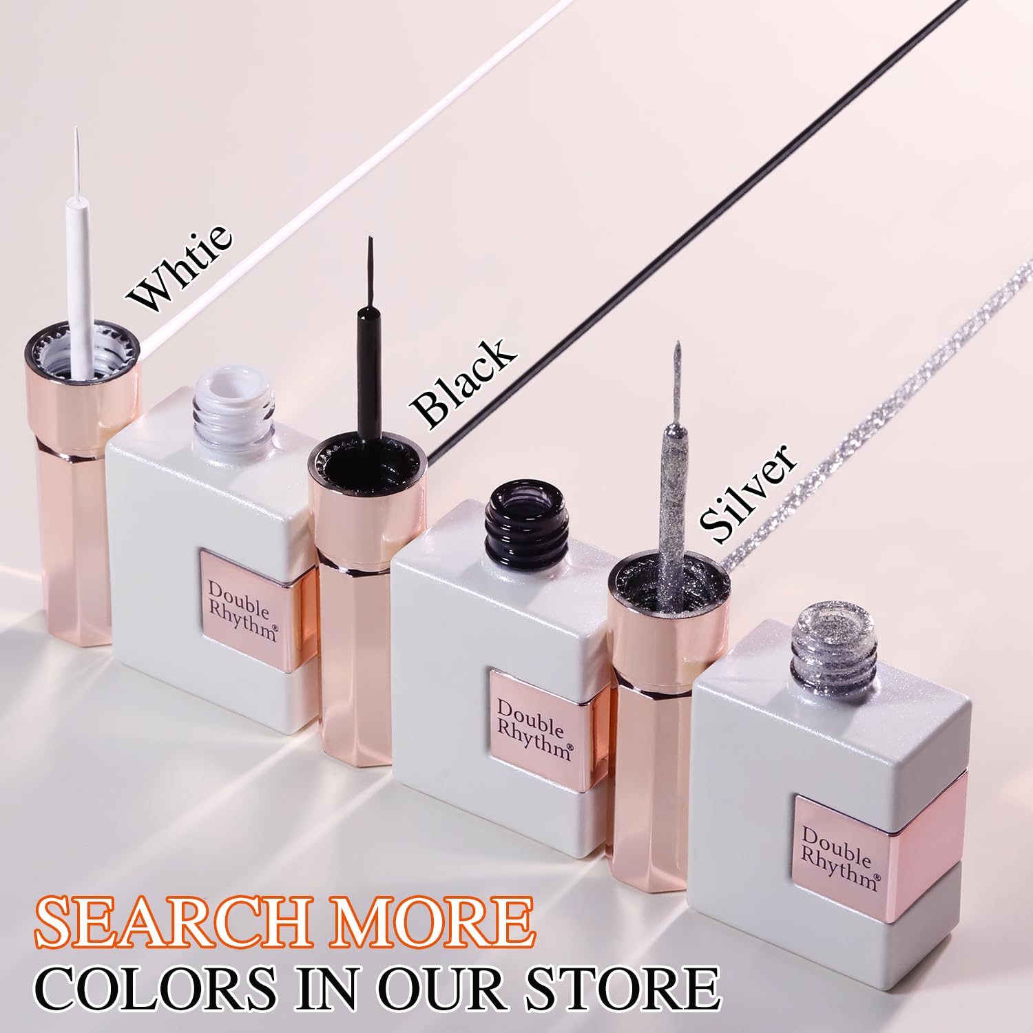 Double Rhythm chrome swatch reflecting light to show intense metallic finish