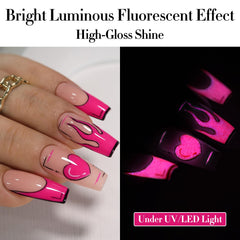 Double Rhythm swatch on nail wheel illustrating true neon shade and finish