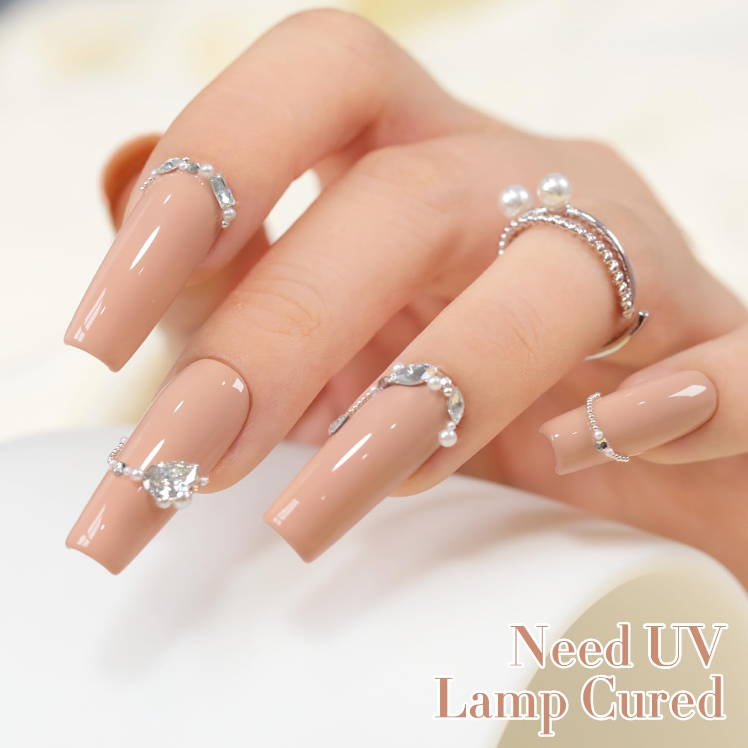 Double Rhythm swatch on nails showing soft, natural tone and wearable look