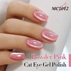 Double Rhythm polish swatch stick showing translucent holographic shimmer