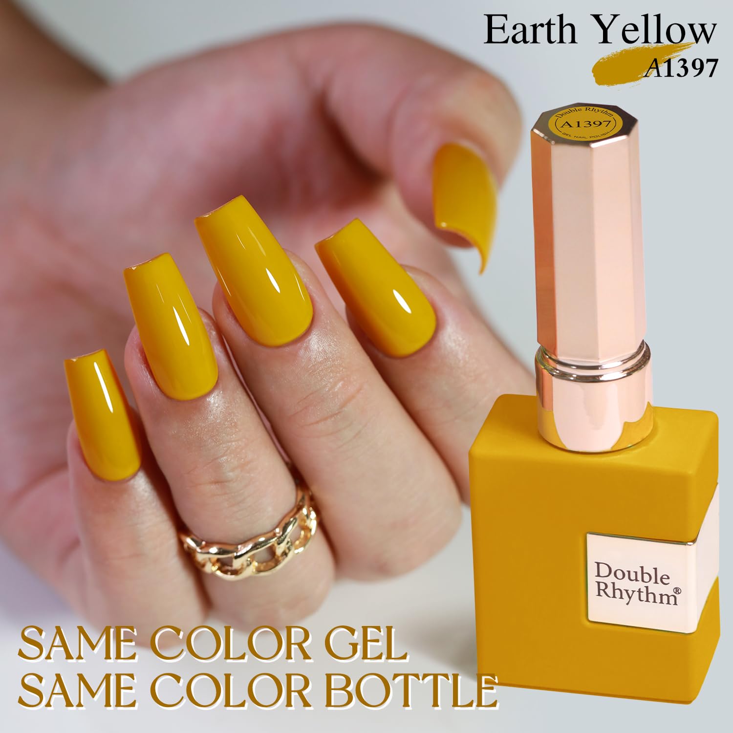 Double Rhythm color swatches fan showing true-to-bottle yellow shades for choice clarity