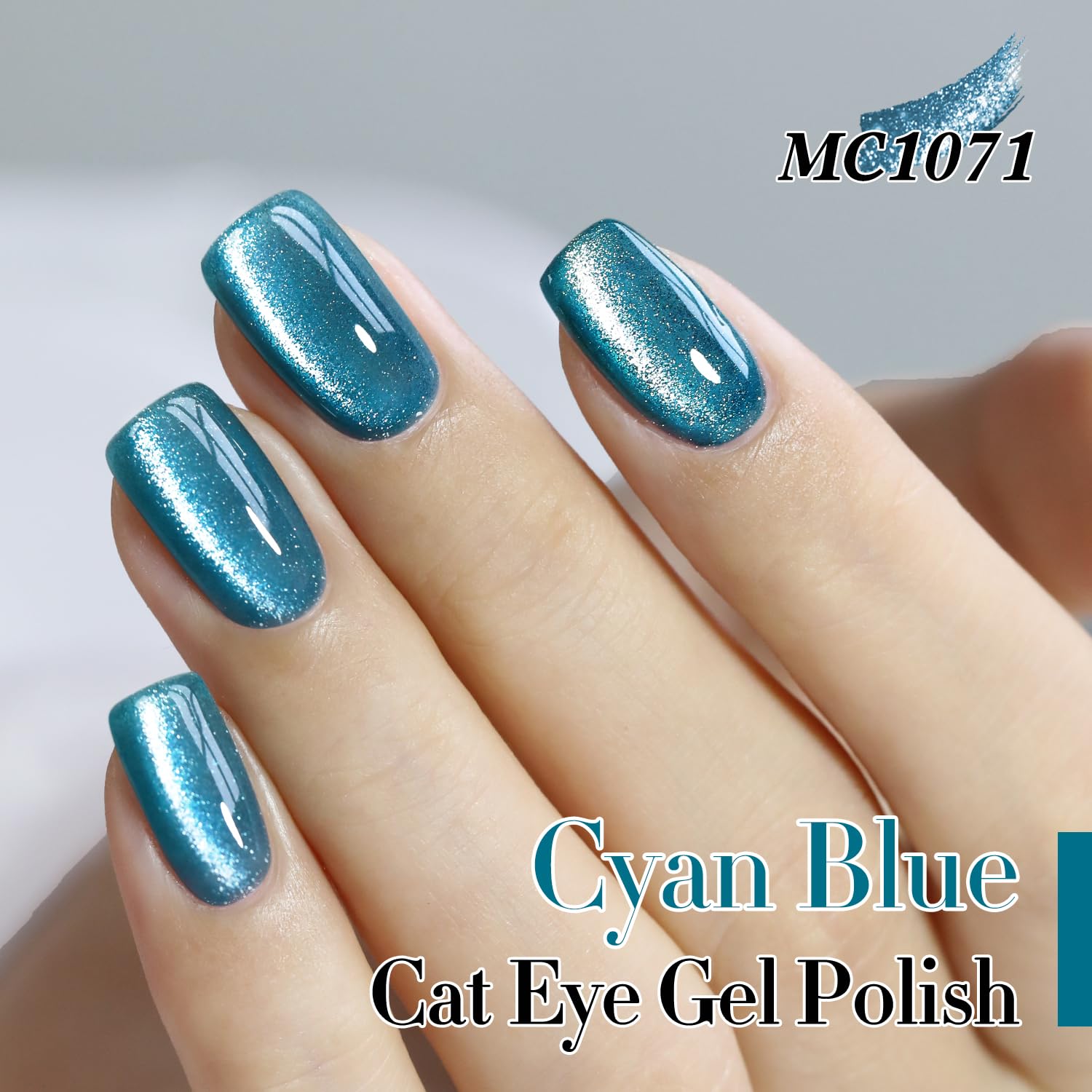 Double Rhythm close-up of magnetic cat-eye stripe demonstrating reflective effect
