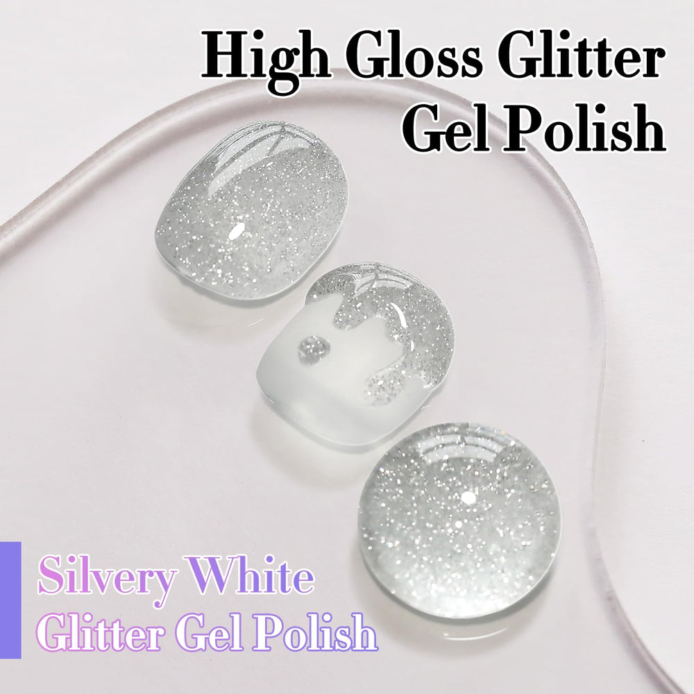 Close-up texture of Double Rhythm glitter for even, non-gritty reflective shine