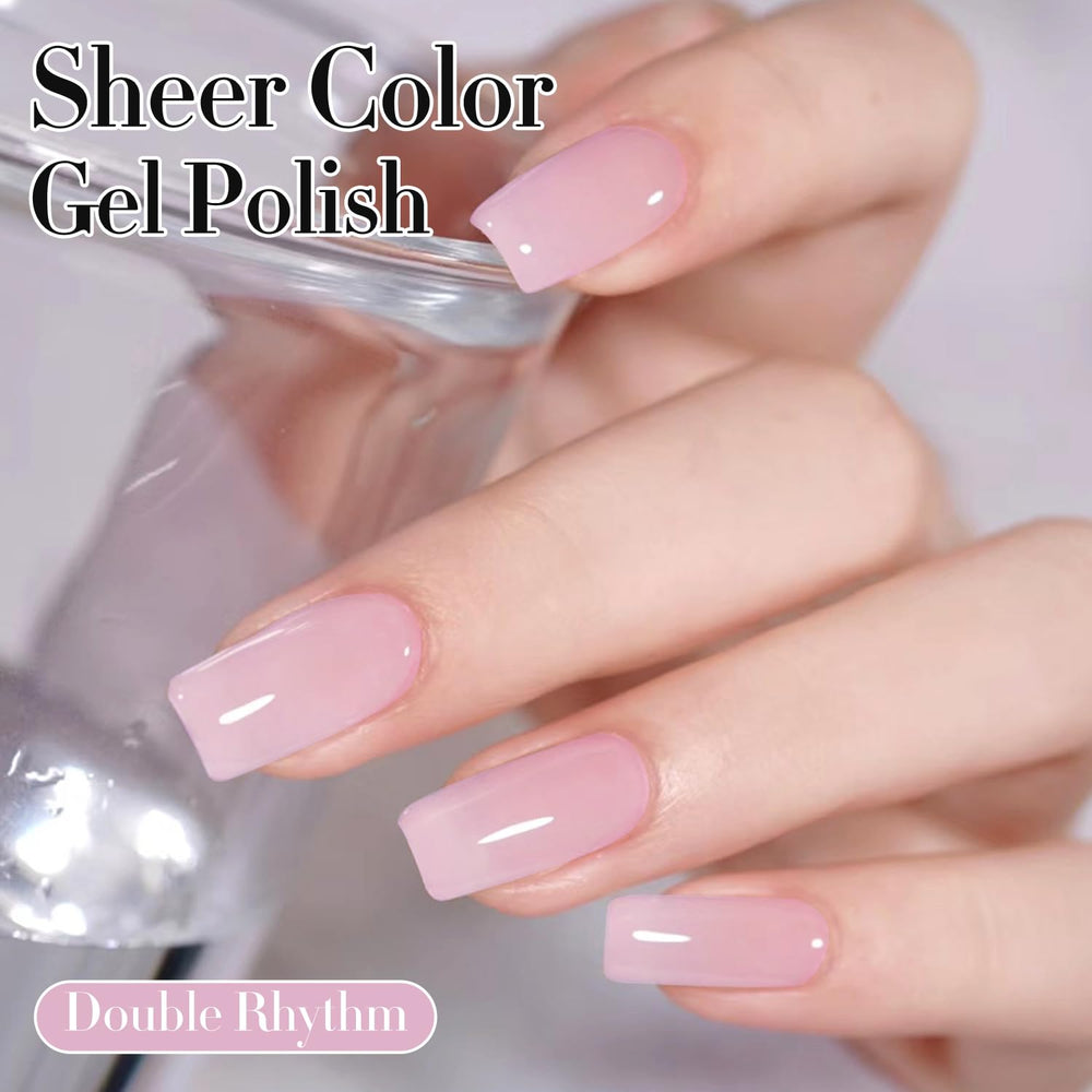 Double Rhythm texture close-up displays jelly-milky finish and translucent layering benefit