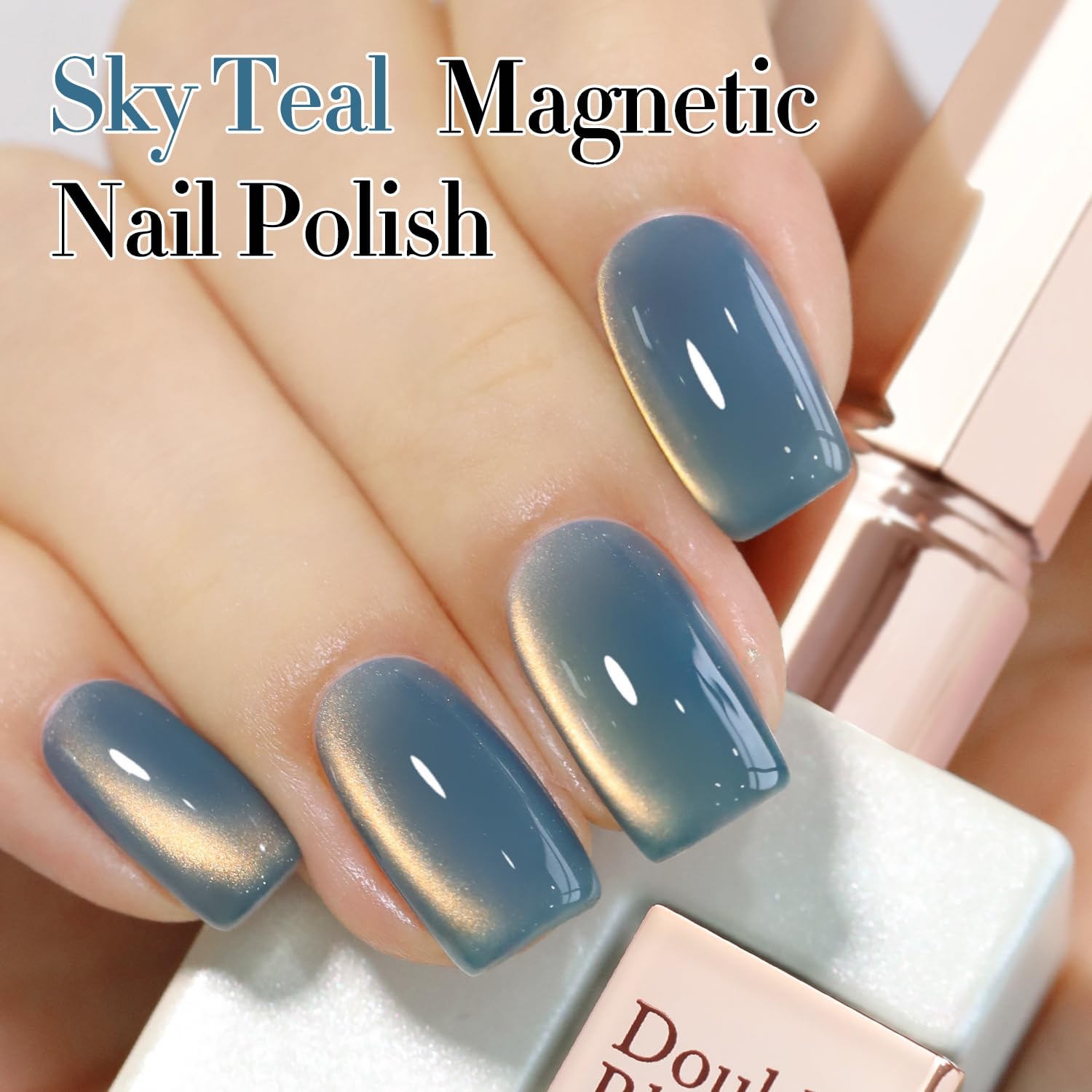Double Rhythm close-up texture of gel showing holographic glitter and smooth finish