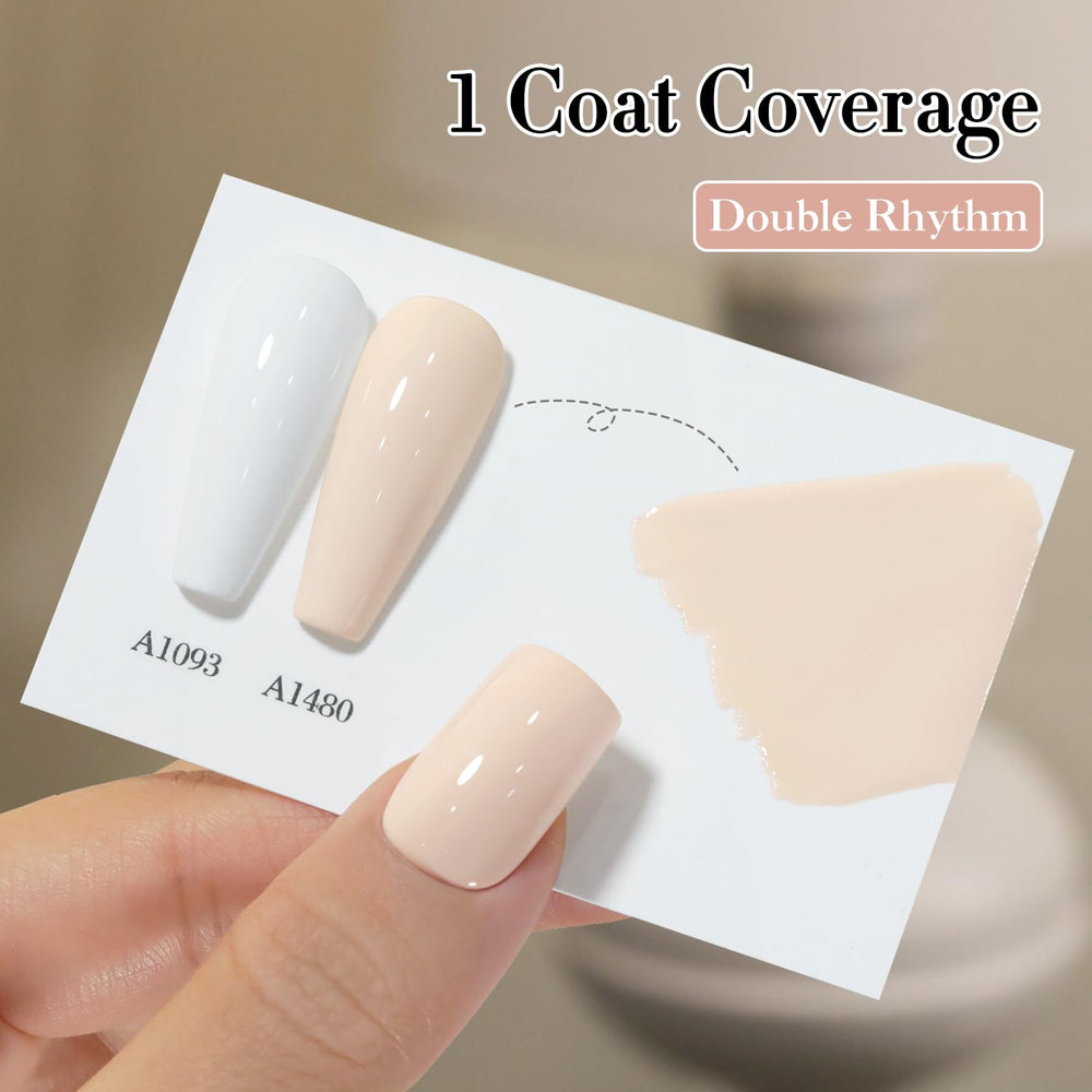 Double Rhythm texture close-up showing creamy consistency for streak-free application