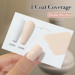 Double Rhythm texture close-up showing creamy consistency for streak-free application