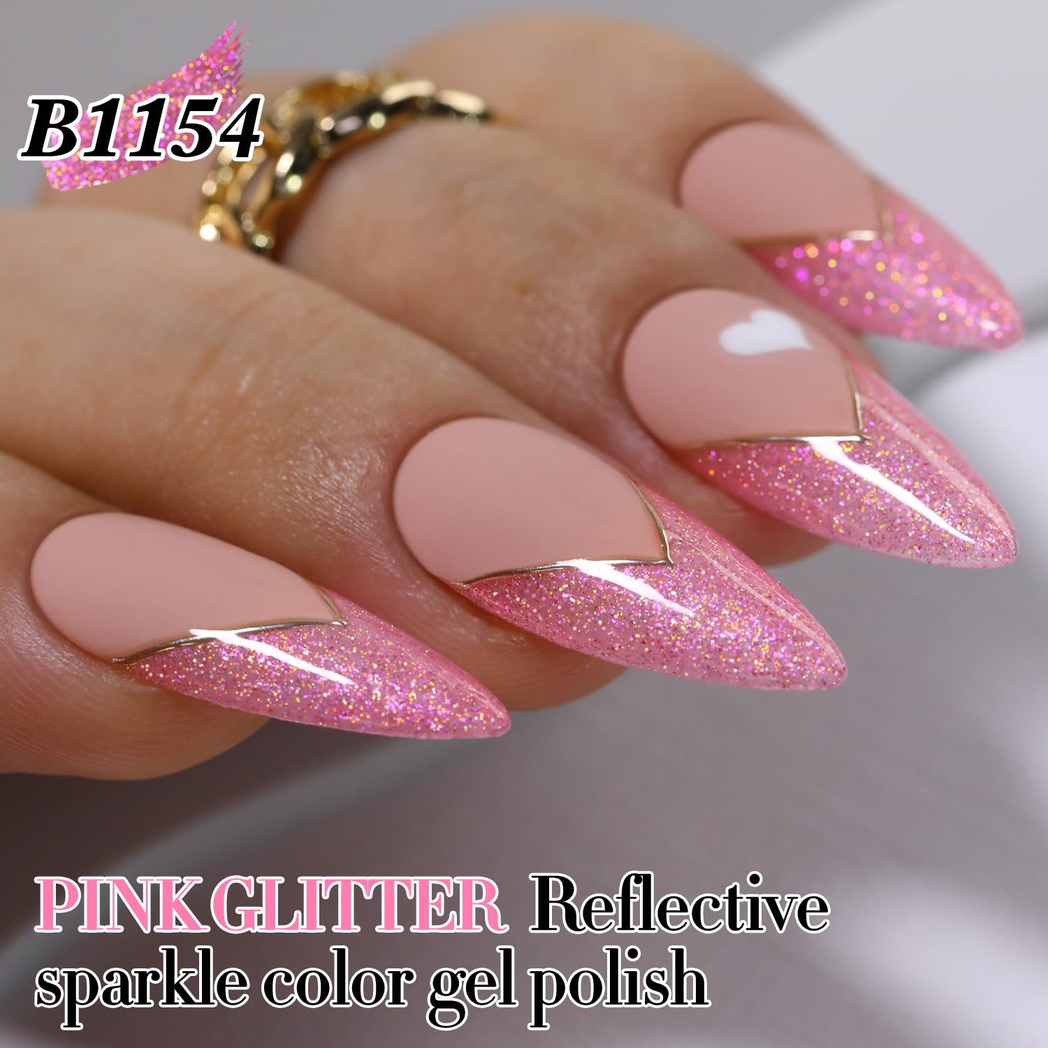 Double Rhythm glitter texture swirl showing reflective holographic depth