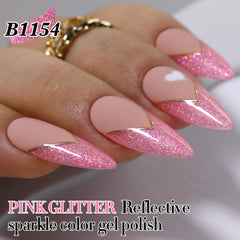 Double Rhythm glitter texture swirl showing reflective holographic depth