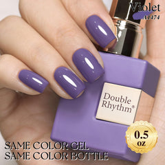 Double Rhythm gel texture close-up showing glossy sheen and even finish benefit