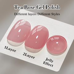 Double Rhythm wet gel texture pool showing glossy jelly finish and easy spreadability