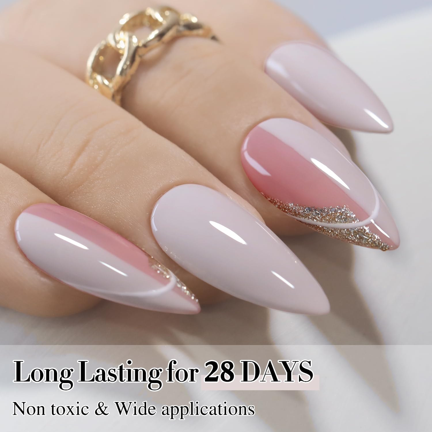 Double Rhythm top coat application on nails showing sealed shine and long-lasting protection