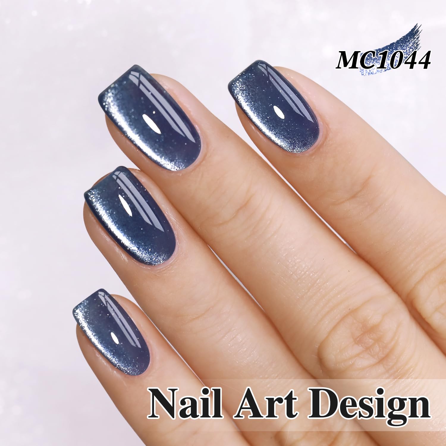 Double Rhythm finished nail with topcoat showing glossy protection