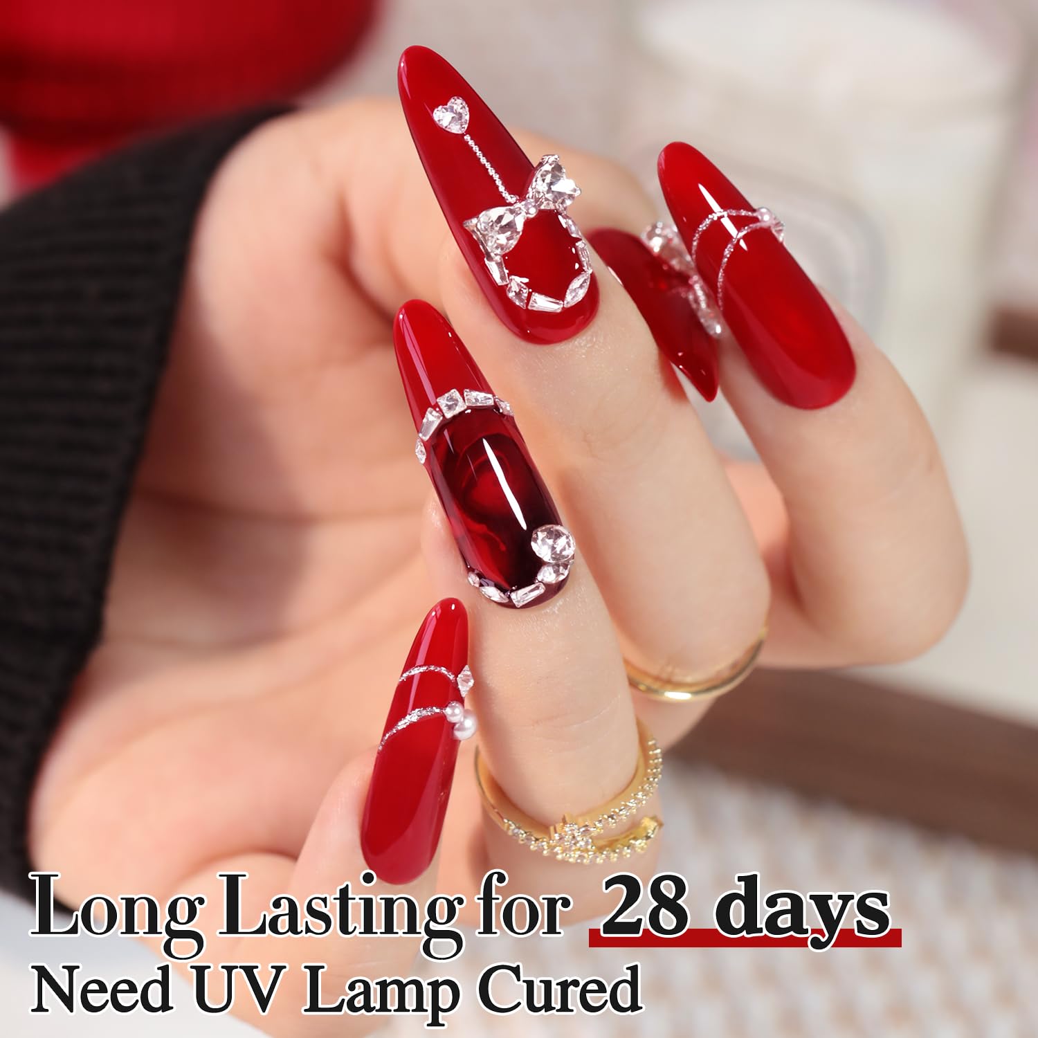 Double Rhythm bottle beside LED lamp demonstrating cure-ready setup