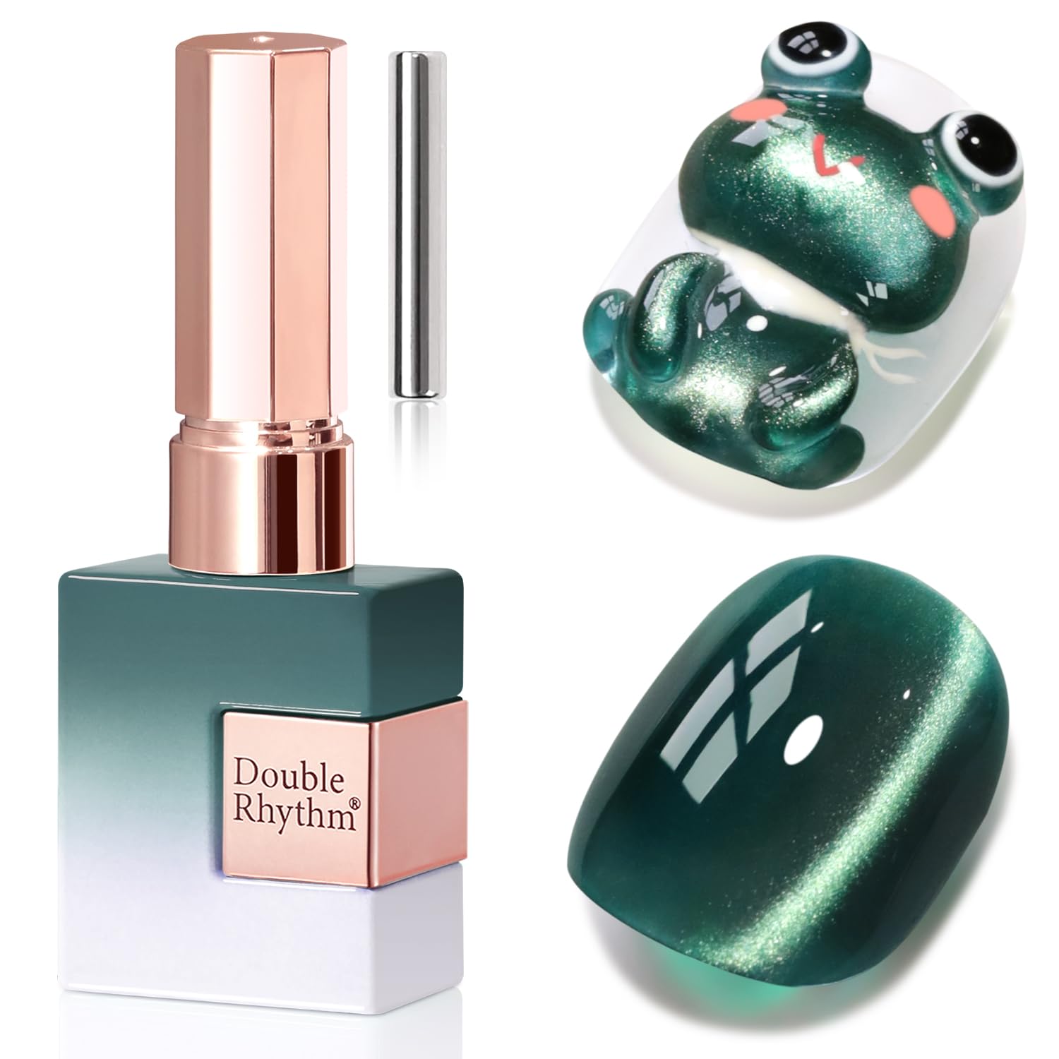 Double Rhythm bottle front showing winter green color and label for precise application