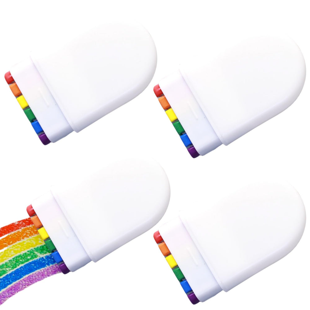 DoubleWood front packaging showing four rainbow crayons and vibrant colors for Pride