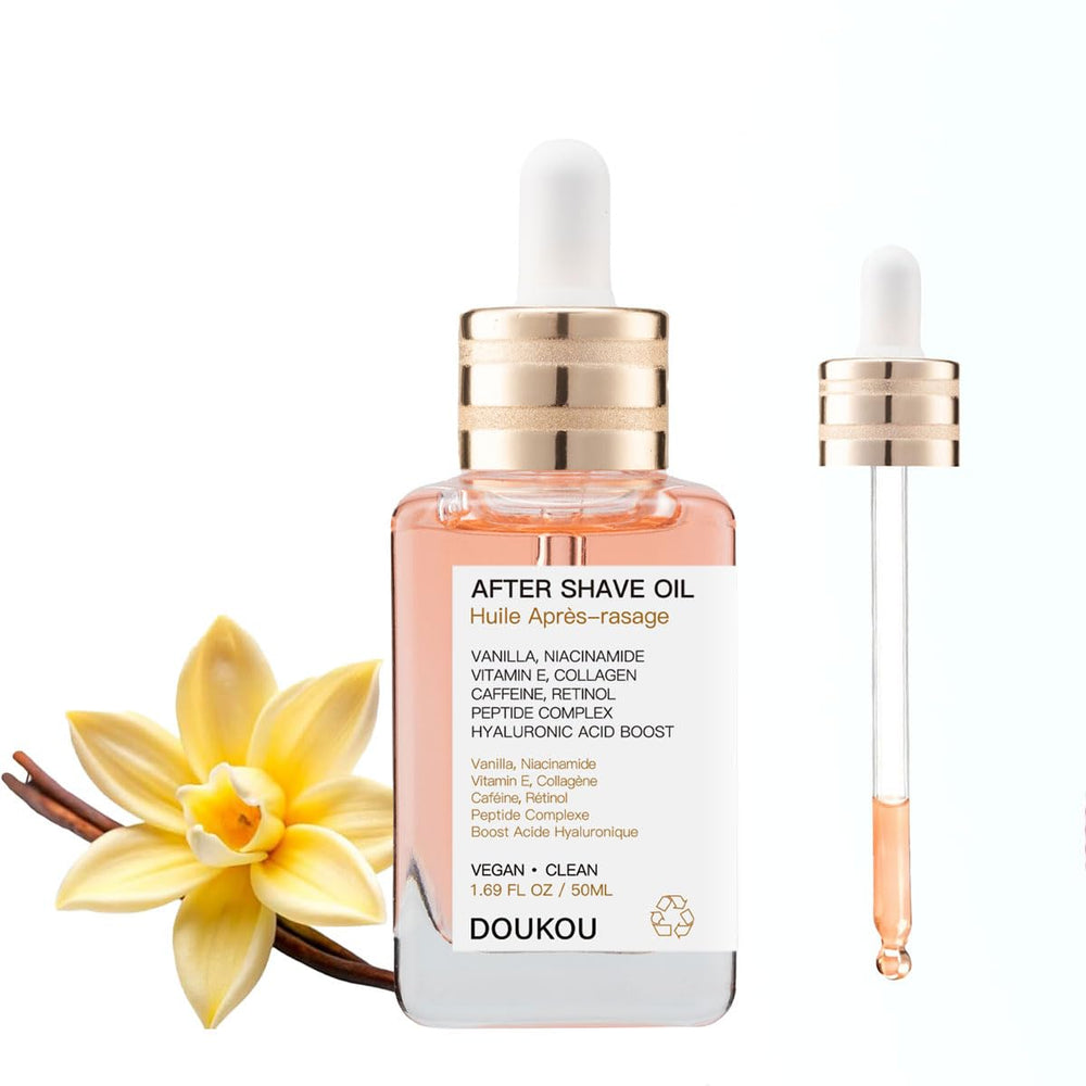 DOUKOU front bottle shot showing clean packaging and vanilla benefit