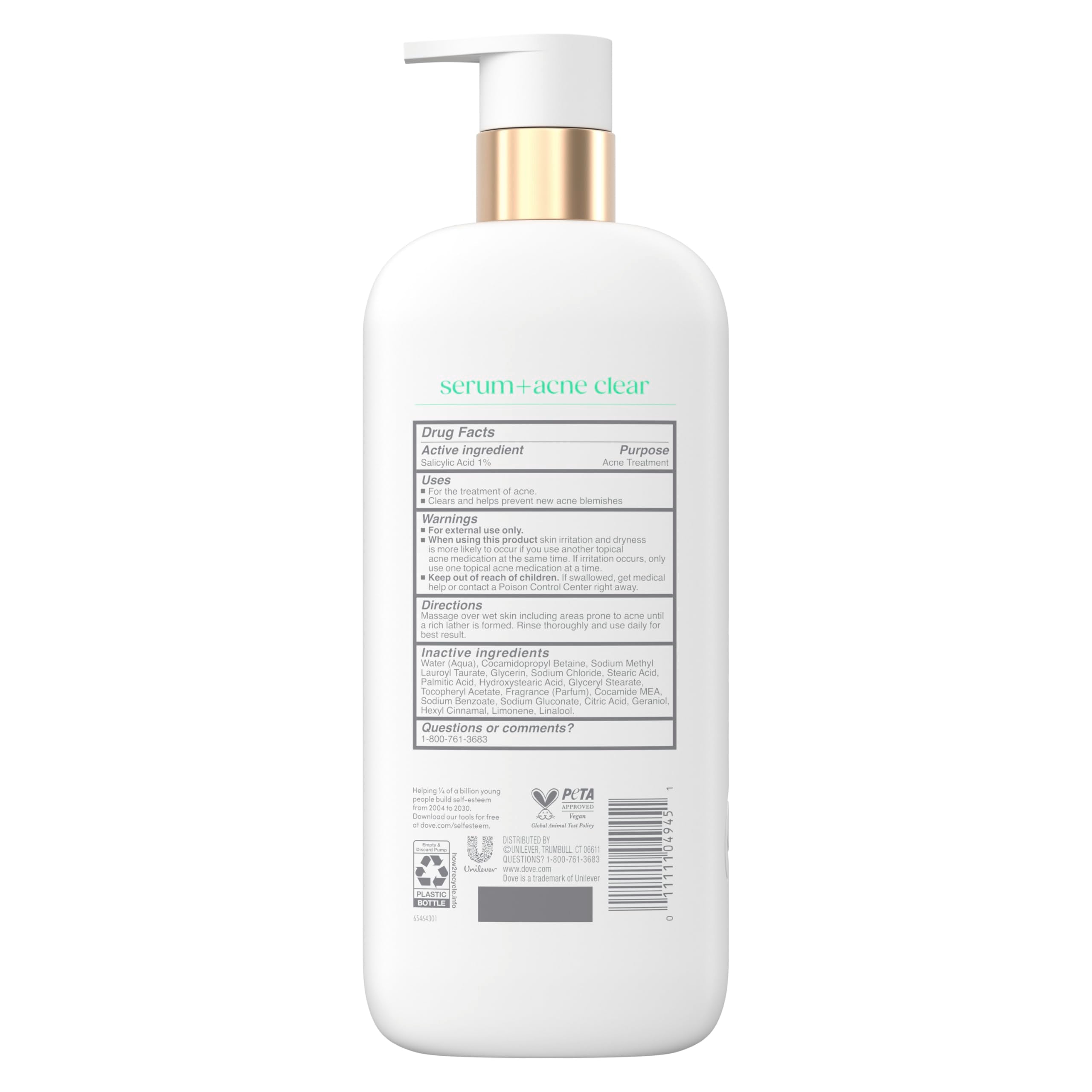 Dove gel-serum texture close-up highlighting smooth exfoliating action