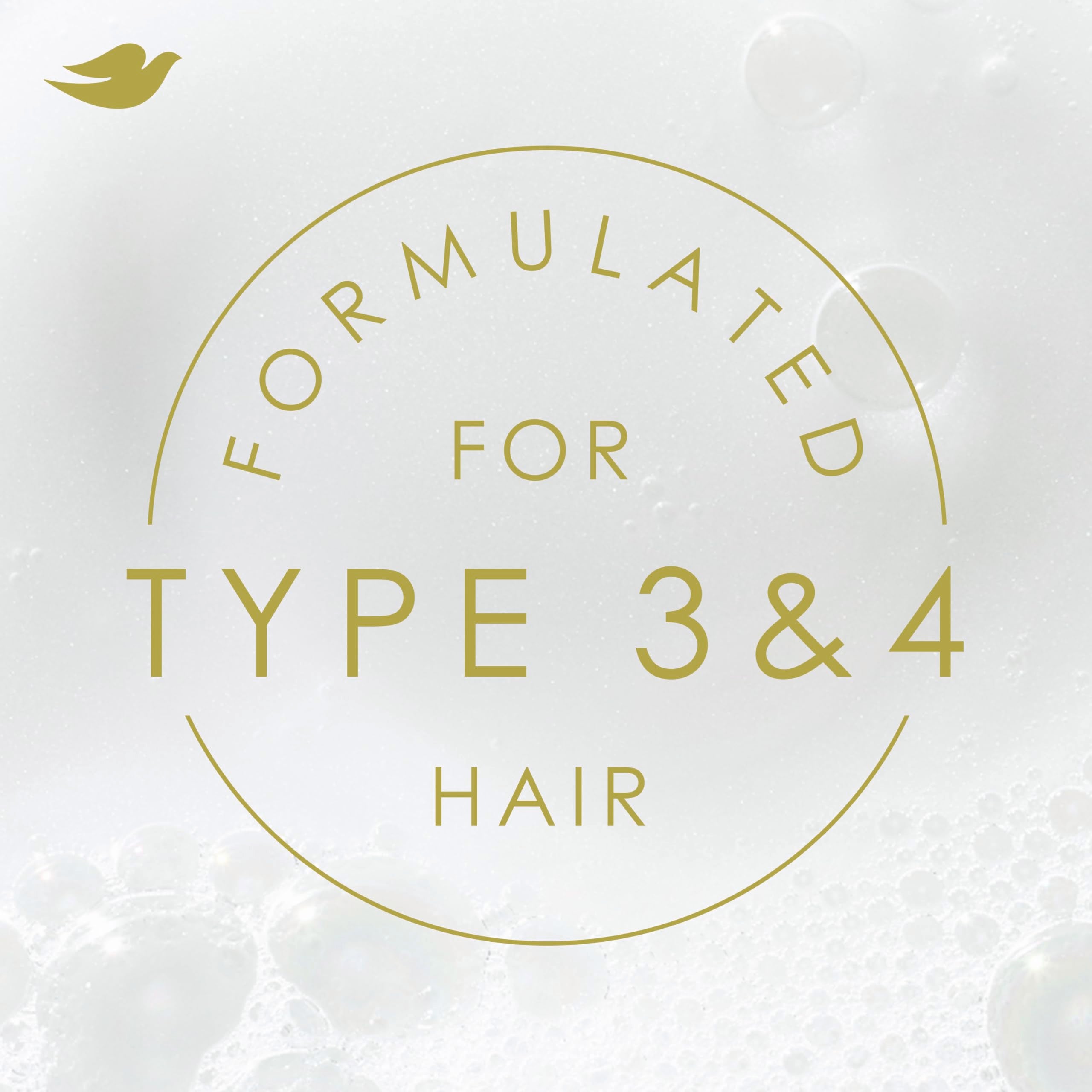 Dove label close-up highlighting Amino Complex and conditioning benefits