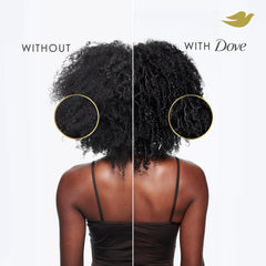Dove before and after showing improved curl definition