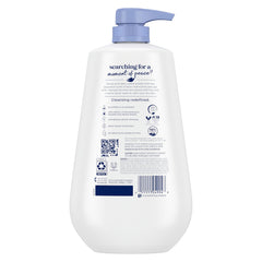 Dove pump closeup highlighting easy dispensing and control