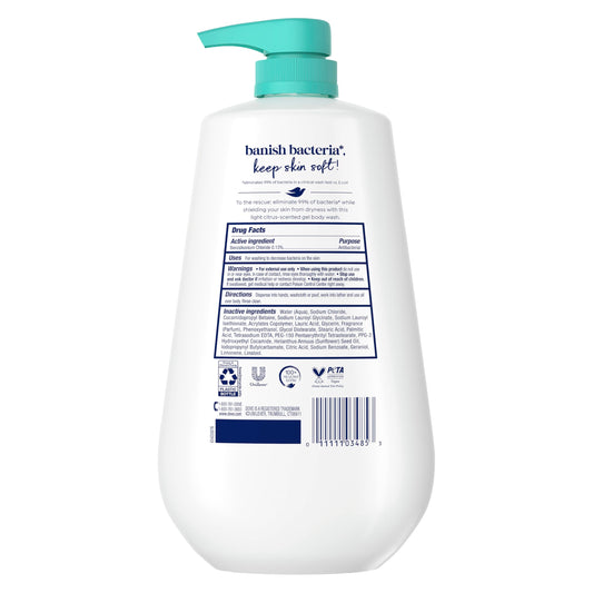 Dove pump top closeup highlighting easy dispensing and convenient shower use benefit
