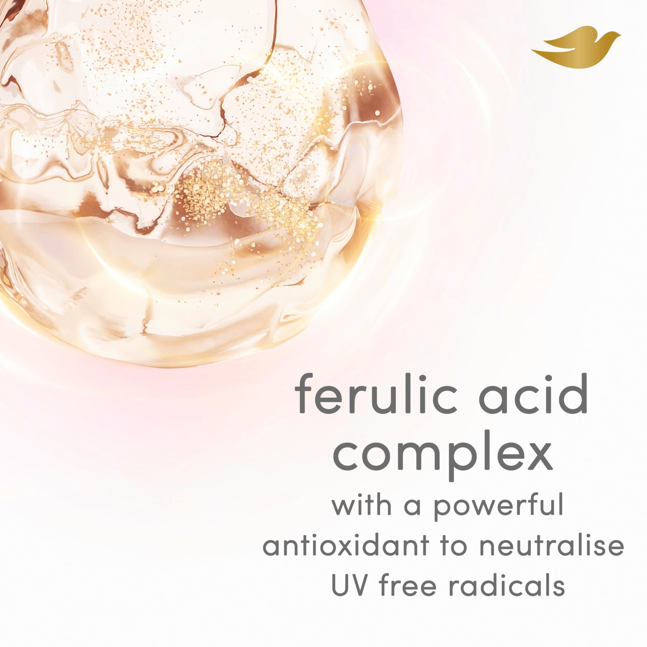 Dove applying serum to mid-lengths and ends for smoother, softer hair